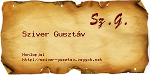 Sziver Gusztáv névjegykártya