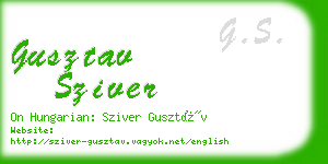 gusztav sziver business card